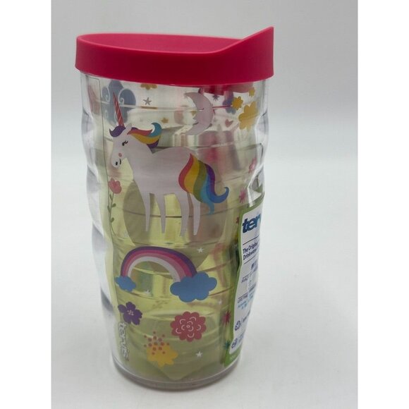 Tervis Kids Wavy 10 ounce tumbler Unicorn Believe in Your Dreams Pink Lid - Picture 7 of 9